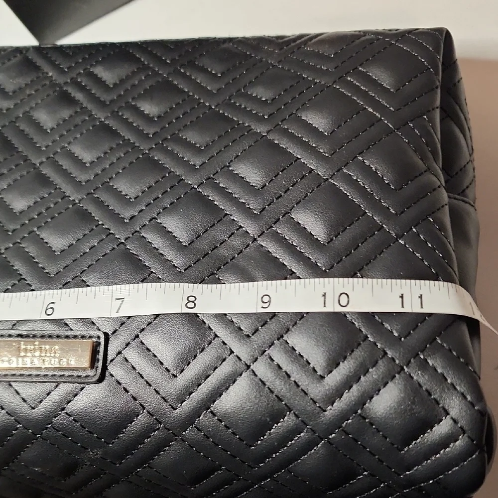 Trina Turk Black Quilted Cosmetic Bag